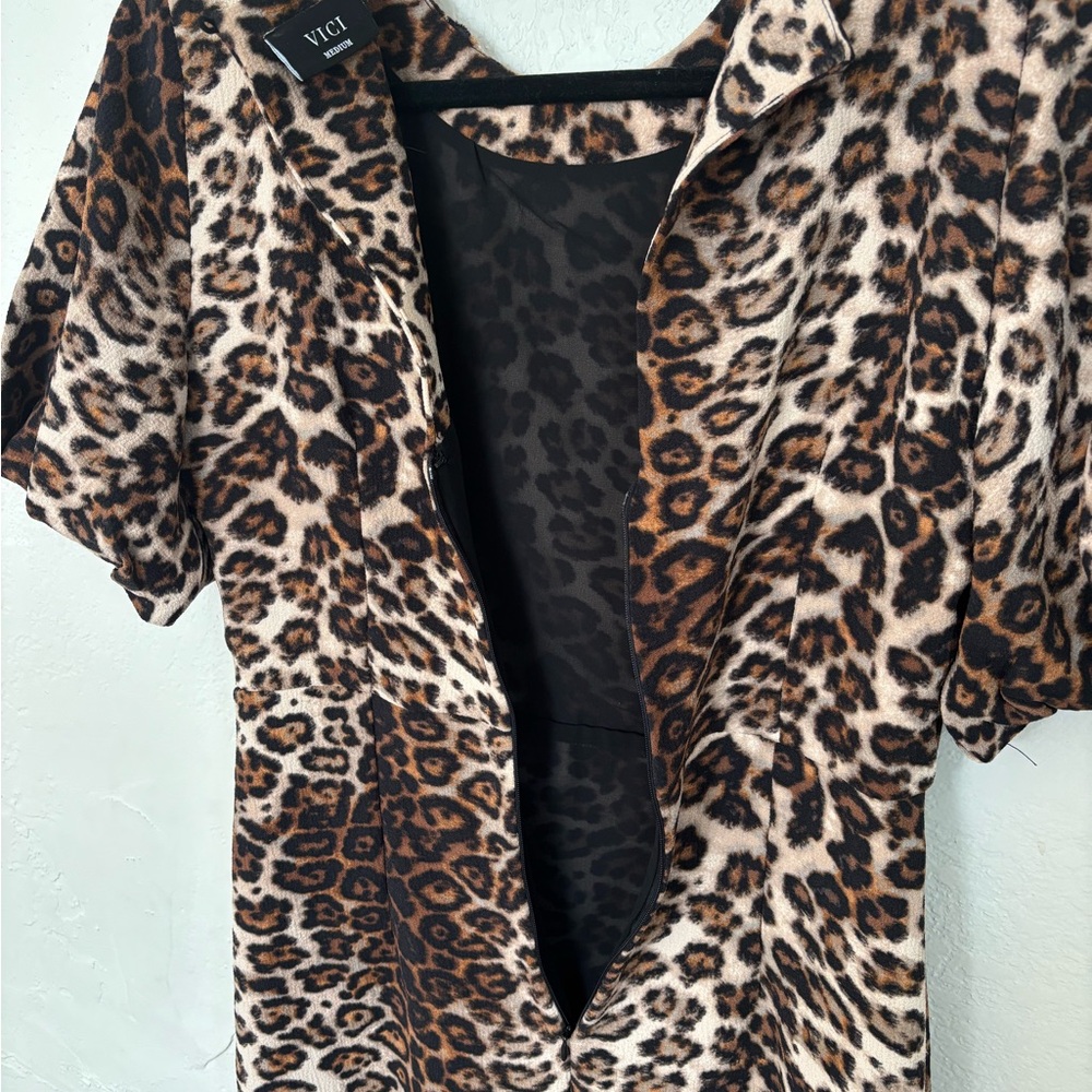 VICI Leopard Mini Dress Size Medium - Picture 7 of 8